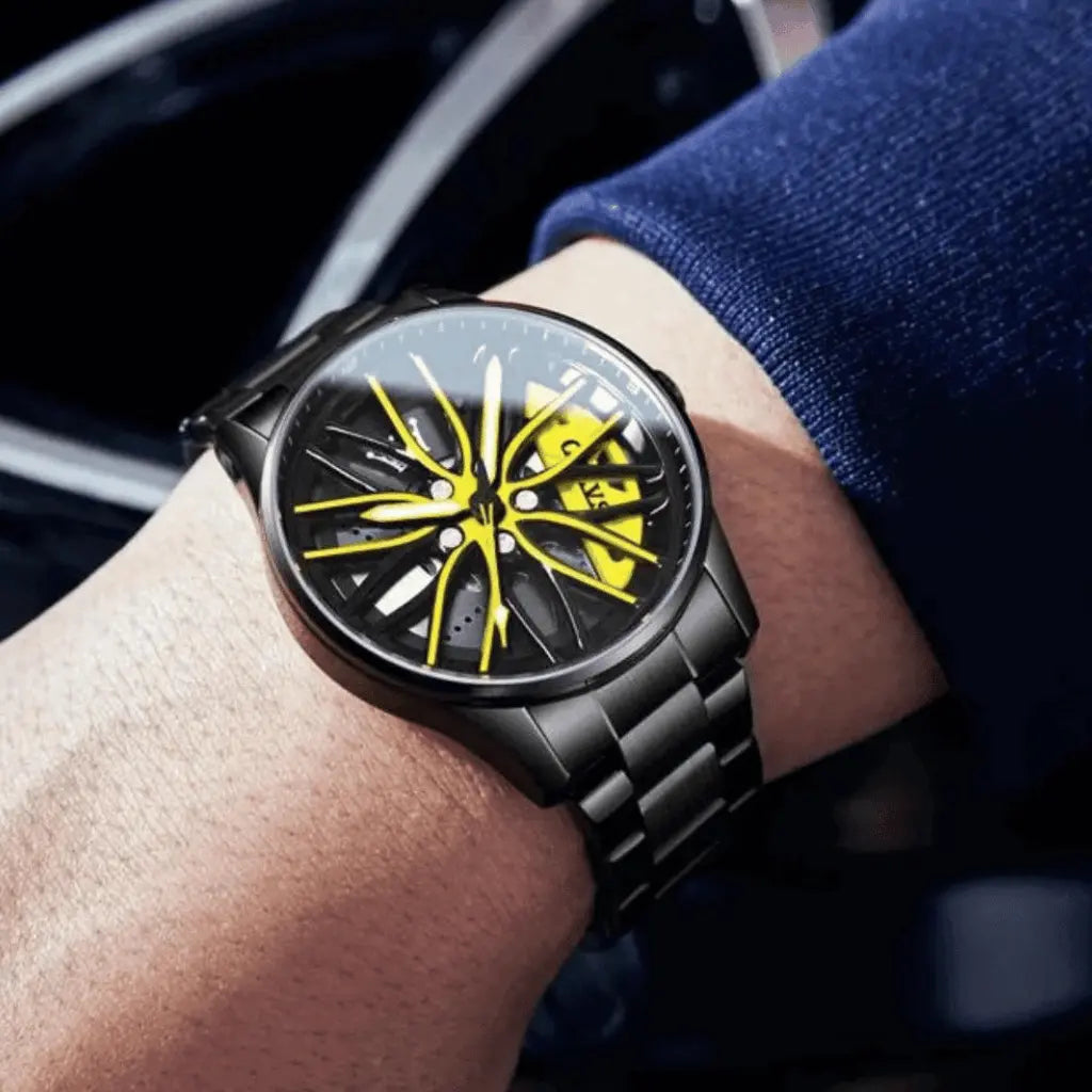 Olevs Montre Sportive Homme Jaune | Saint-Tropez